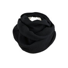 Lade das Bild in den Galerie-Viewer, Loop Musselin uni schwarz einfarbig