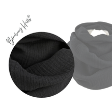 Lade das Bild in den Galerie-Viewer, Loop Musselin uni schwarz einfarbig