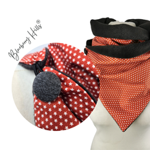 Lade das Bild in den Galerie-Viewer, Winterloop Fleece STERNE Rost Kupfer – warmer Fleeceloop mit Sternchen