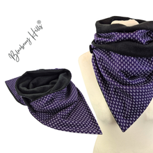 Lade das Bild in den Galerie-Viewer, Winterloop Fleece ANKER Lila – warmer Fleeceloop mit maritimem Ankermuster