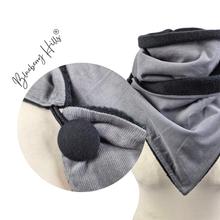 Lade das Bild in den Galerie-Viewer, Winterloop Fleece FEINCORD Grau – warmer Fleeceloop mit schwarzem Fleece
