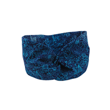Lade das Bild in den Galerie-Viewer, Haarband "Skye" Jersey blau Natur Vögel