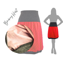 Lade das Bild in den Galerie-Viewer, Rock "Kysta" - Damenrock aus Jersey Anker rot mit klappbarem Bund dehnbar