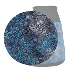 Lade das Bild in den Galerie-Viewer, Rock "Skye" Jersey knielang blau dunkel Naturmotiv Farbverlauf