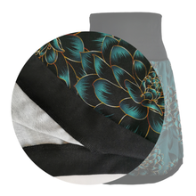 Lade das Bild in den Galerie-Viewer, Rock "Dahlienblüte" Jersey knielang jadegrün