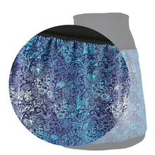 Lade das Bild in den Galerie-Viewer, Rock "Skye" Jersey knielang blau dunkel Naturmotiv Farbverlauf