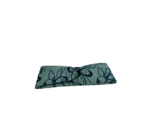 Lade das Bild in den Galerie-Viewer, Haarband Stirnband Knoten Blumen petrol grün blau elastisch Knotenlook breit warm