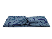 Lade das Bild in den Galerie-Viewer, Haarband Stirnband Knoten Blumen blau petrol elastisch Knotenlook breit warm