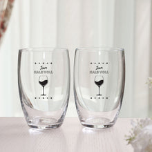 Lade das Bild in den Galerie-Viewer, Bild Sofort Download Glas ist halb voll Küchenposter png jpg Schrift Poster selber drucken minimalistisch Küche Büro Wall art Wein Weinglas