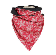 Lade das Bild in den Galerie-Viewer, Loop mit Knopf FLeece Winter rot weiß Ranken