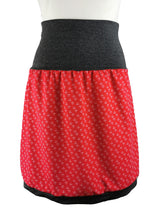 Lade das Bild in den Galerie-Viewer, Rock "Kysta" - Damenrock aus Jersey Anker rot mit klappbarem Bund dehnbar