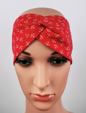 Lade das Bild in den Galerie-Viewer, Haarband "Kysta" mit Knoten Anker rot