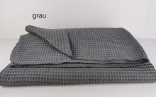 Lade das Bild in den Galerie-Viewer, Sommerdecke XXL Waffelpique 150x200 Tagesdecke Sofadecke 8 Farben