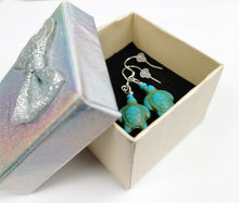 Lade das Bild in den Galerie-Viewer, Ohrringe Schildkröte türkis Sterlingsilber