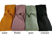 Lade das Bild in den Galerie-Viewer, Haarband mit Knoten Waffeljersey 4 Farben