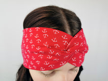 Lade das Bild in den Galerie-Viewer, Haarband "Kysta" mit Knoten Anker rot