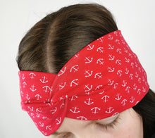 Lade das Bild in den Galerie-Viewer, Haarband "Kysta" mit Knoten Anker rot