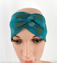 Lade das Bild in den Galerie-Viewer, Haarband petrol Mandala Knoten