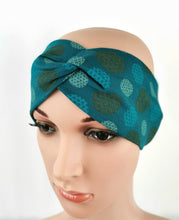 Lade das Bild in den Galerie-Viewer, Haarband petrol Mandala Knoten