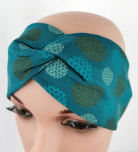 Lade das Bild in den Galerie-Viewer, Haarband petrol Mandala Knoten