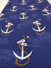 Lade das Bild in den Galerie-Viewer, Loop rund Jersey Anker Rosen Loopschal lila beere