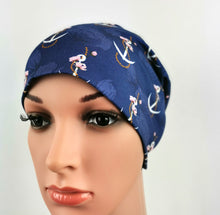 Lade das Bild in den Galerie-Viewer, Beanie Damen Jersey Anker Rosen lila