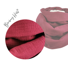 Lade das Bild in den Galerie-Viewer, Loop Musselin uni bordeaux rot einfarbig
