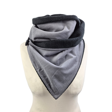 Lade das Bild in den Galerie-Viewer, Winterloop Fleece FEINCORD Grau – warmer Fleeceloop mit schwarzem Fleece
