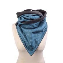 Lade das Bild in den Galerie-Viewer, Winterloop Fleece MINI DOTS taubenblau – warmer Fleeceloop mit Punkten
