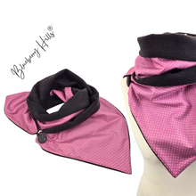 Lade das Bild in den Galerie-Viewer, Winterloop Fleece MINIDOTS altrosa – warmer Fleeceloop mit weißen Punkten
