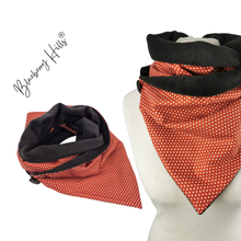 Lade das Bild in den Galerie-Viewer, Winterloop Fleece STERNE Rost Kupfer – warmer Fleeceloop mit Sternchen
