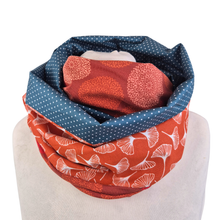 Lade das Bild in den Galerie-Viewer, Loop aus 3 Stoffen Wendeloop Ginkgo Mini dots
