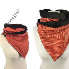 Lade das Bild in den Galerie-Viewer, Winterloop Fleece STERNE Rost Kupfer – warmer Fleeceloop mit Sternchen
