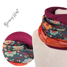 Lade das Bild in den Galerie-Viewer, Loop aus 3 Stoffen Wendeloop Blumen
