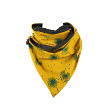 Lade das Bild in den Galerie-Viewer, Loop &quot;Synn&quot; Pusteblumen mit Knopf Wickelloop senf petrol Wickelschal
